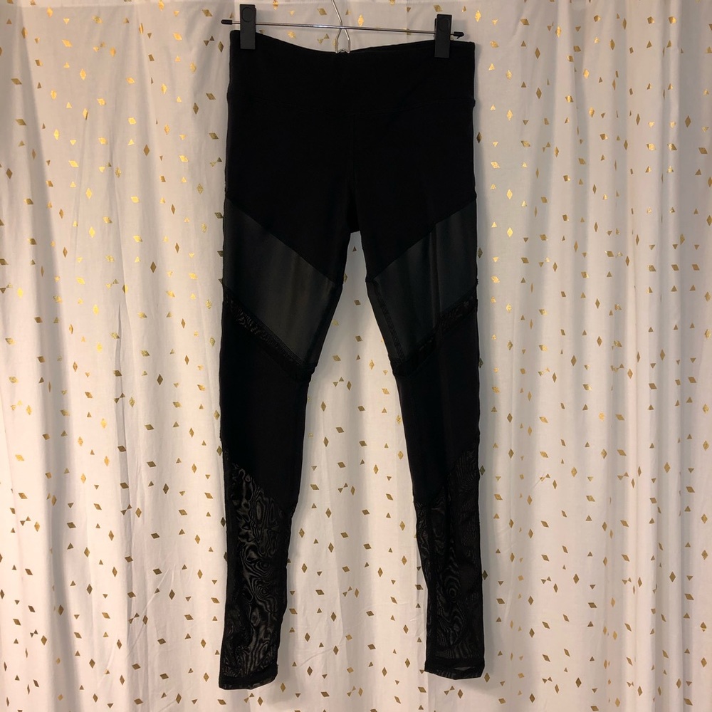 alo yoga mesh cut out full-length leggings
